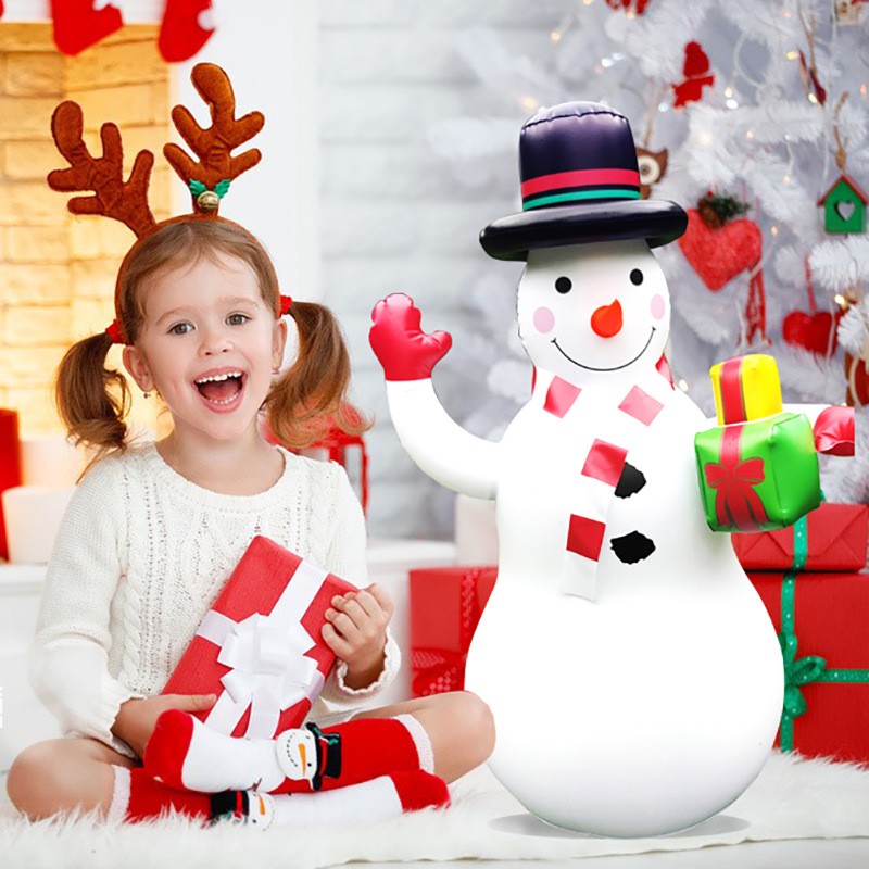 Kerst opblaasbare sneeuwpop buitendecoratie met ingebouwde LED-verlichting voor vakantiefeest Kersttuindecoratie
