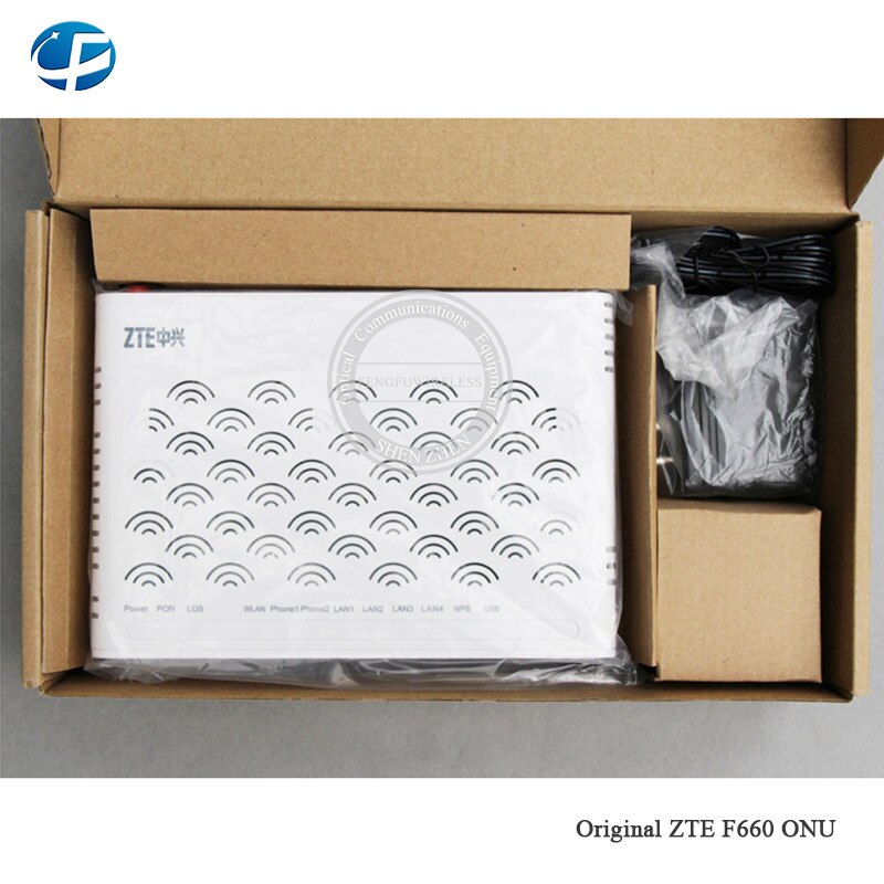 Brand ZTE F660 V8 5DBI GPON ONU With 1GE+3FE Port +1voice+WIFI ONT , English Interface