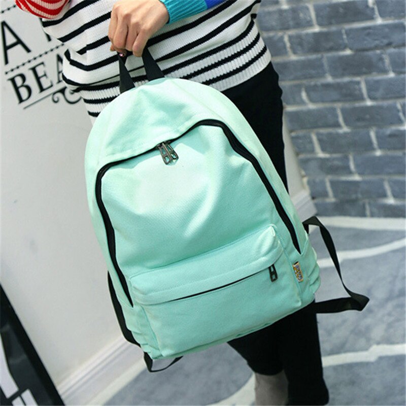 Attra-yo nouvelle femmes sac à dos couleur unie sac de voyage sac à bandoulière décontracté adolescente sac d'école sac à dos sac à dos