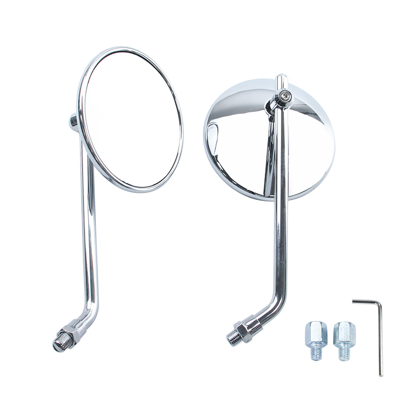 8 mm roestvrijstalen achteruitkijkspiegel motorfiets bromfietsen scooter e-bike racemotor zijspiegel achteruitrijcamera accesso universeel: Default Title