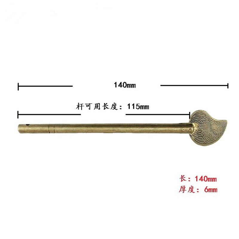 Kinesiske møbler hardware messing lås lukning pin kabinet dør bagagerum kasse lås kobber kobber lige lås bolt kinesisk: 140mm