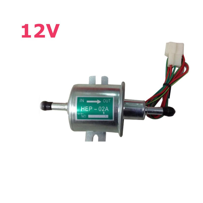 Low Pressure Universal Diesel Petrol Gasoline Electric Fuel Pump HEP-02A 12V 24V For Car Motorcycle: 12V SLIVER