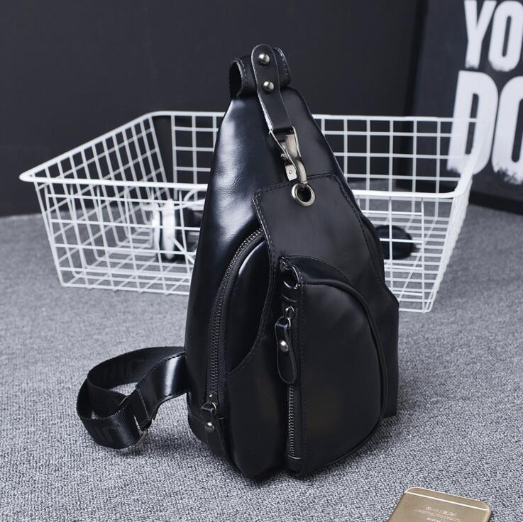 X-online 041717 heren crossbody tas heren messenger bag: Zwart