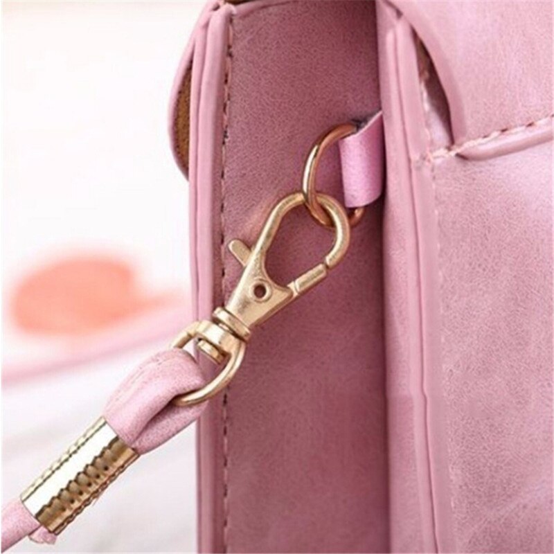 Bandolera de cuero para mujer, Mini bolso para teléfono móvil, bandolera para estudiante, bolso de hombro pequeño