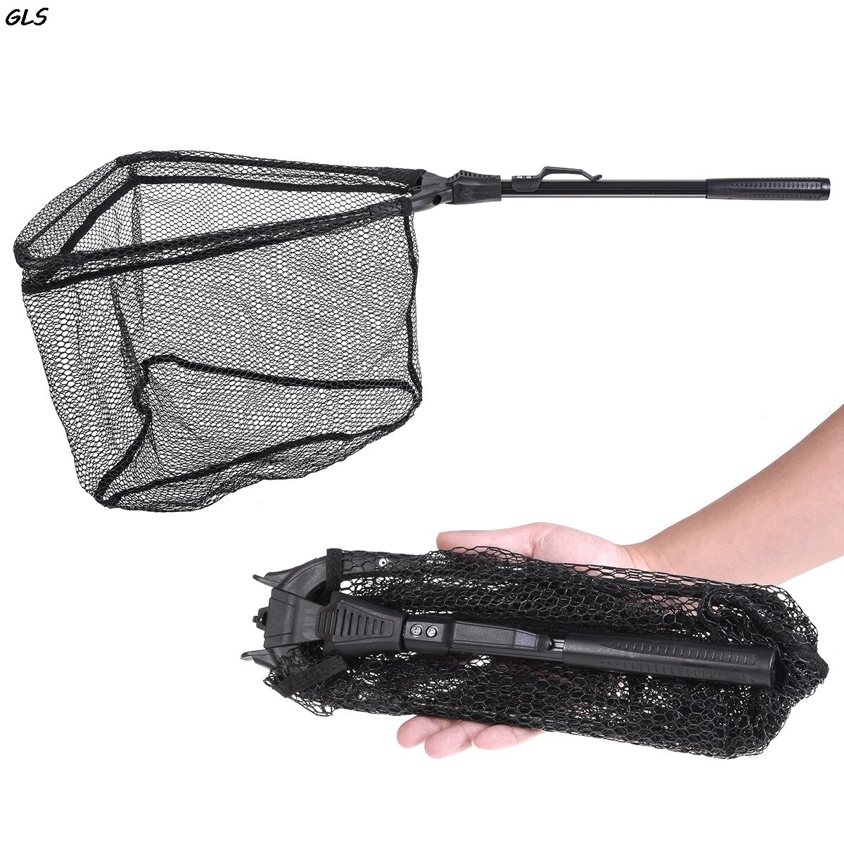 Portable Foldable Telescoping Fishing Net Aluminum Alloy Frame Fly Fishing Landing Net