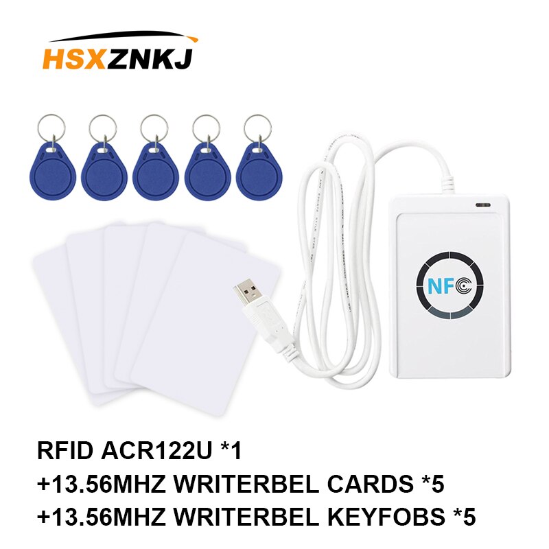 Rfid Acr122u Supports Iso / Iec 18092 Replicator Copier 13.56mhz Nfc clone Smart Chip Card Crack Writer Access Card Reader: ACR122U-5UIDC5UIDK