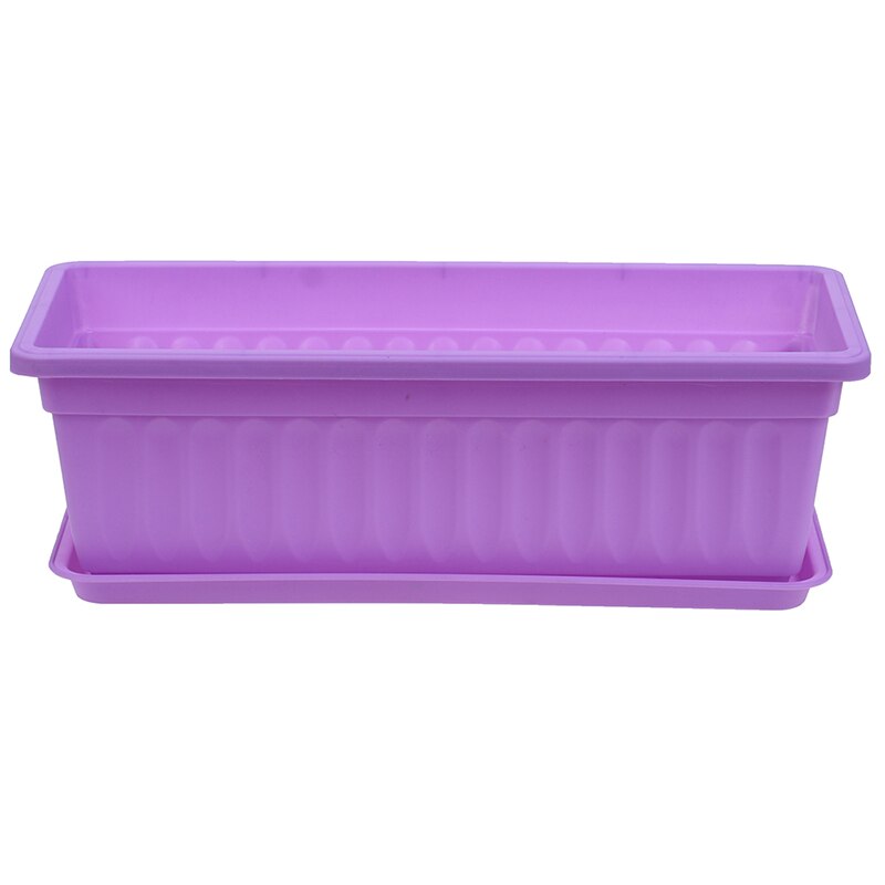 1pc Flower Pots Planters Pot Trays Plastic Pots Large Square Pots For Succulent Plants: Purple