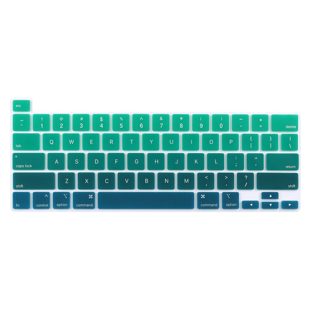 UNS Englisch EU Spanisch Arabisch Französisch Russische Tastatur Abdeckung Silikon Haut für Neue MacBook Pro 13 16 A2141 A2289 a2338 M1 UNS: US English green
