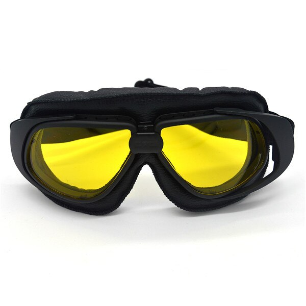 Motorcycle Goggle Motocross Helmet Goggles Vintage Pilot for Motorcycle Bike ATV Off-Road: Yellow lens