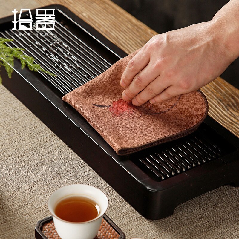 Serviette chinoise en coton et lin épais, petite table à thé, absorbante, Zen, tapis de vaisselle