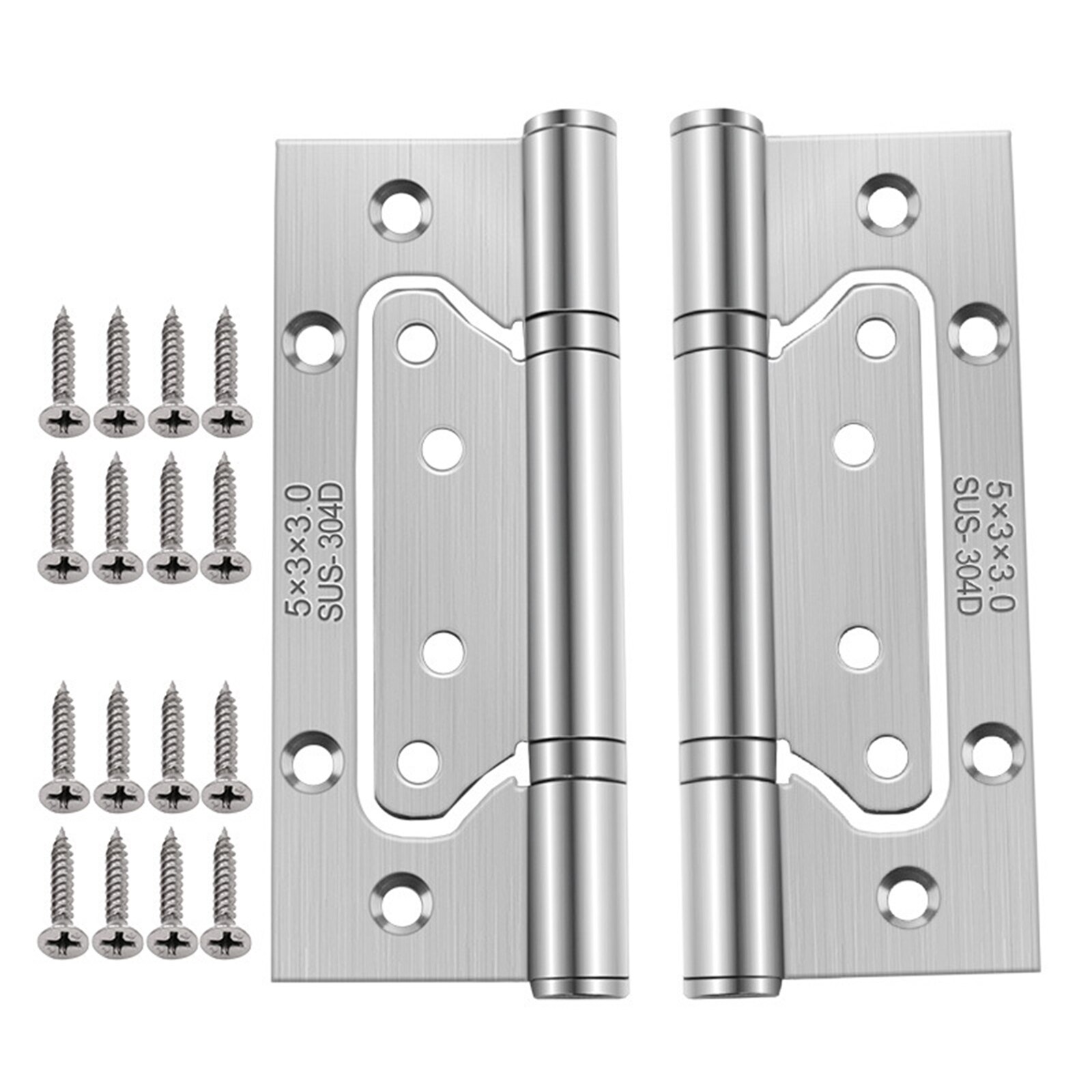 4/5 Inch Stainless Steel Door Hinge Cabinet Drawer Hinge Counter Back Flap Home Hinge Furniture Hardware Accessories: Silver / 5 inch