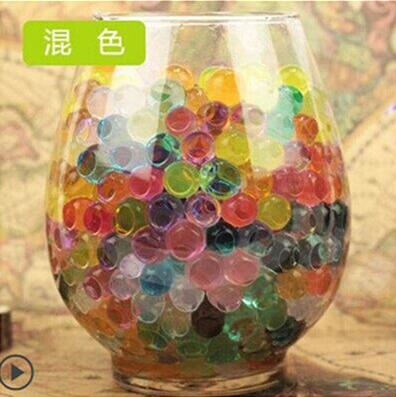 ¡Venta! Bola de Gel de cuentas de agua de suelo de 100 piezas para el barro de flores, Bolas Mágicas de gelatina, plantas florales, verduras, hogar decoración