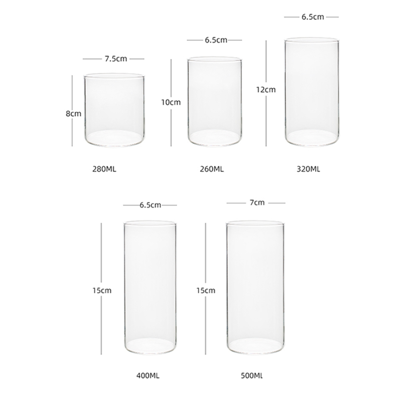 Kaffeglas mugg mjölk te kaffekopp kristall genomskinliga muggar hembar drinkware par värmebeständig hälsosam dryck mugg