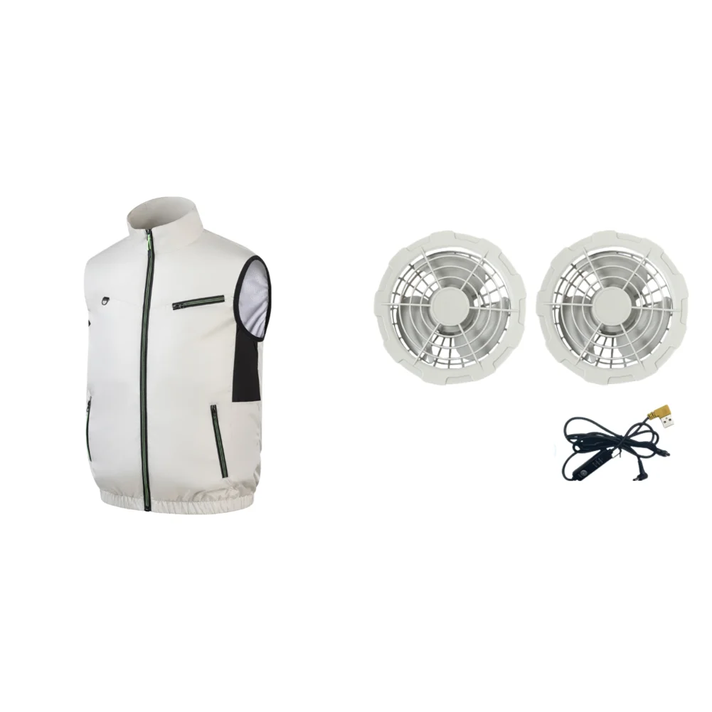 Chaleco de refrigeración con ventilador de hielo, ropa de aire acondicionado resistente al calor, para verano, Camping, pesca, senderismo, novedad: Rojo