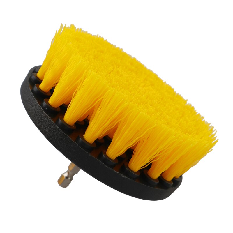 Electric Drill Brush Cleaning Power Scrubber Drill Brush Kit Nylon Brush for Car Leather Air Vents Rim Kitchen Cleaning Tools: 4inch