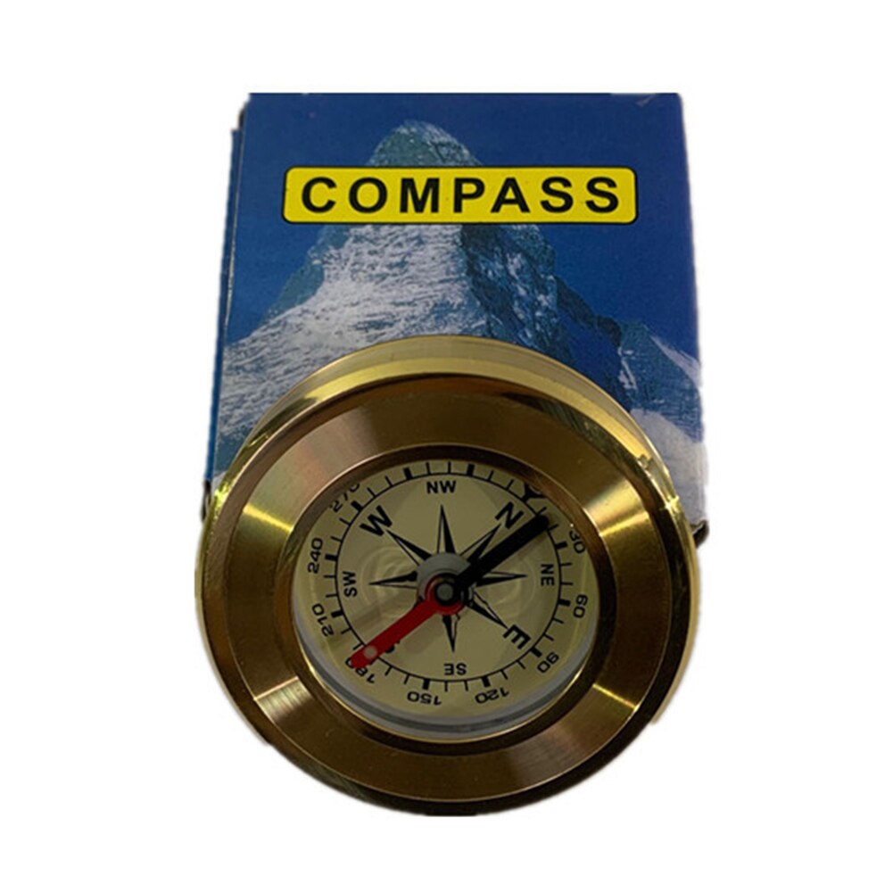 Outdoor Camping Wandelen Kompas Draagbare Pocket Messing Goud Kleur Koper Kompas Navigatie