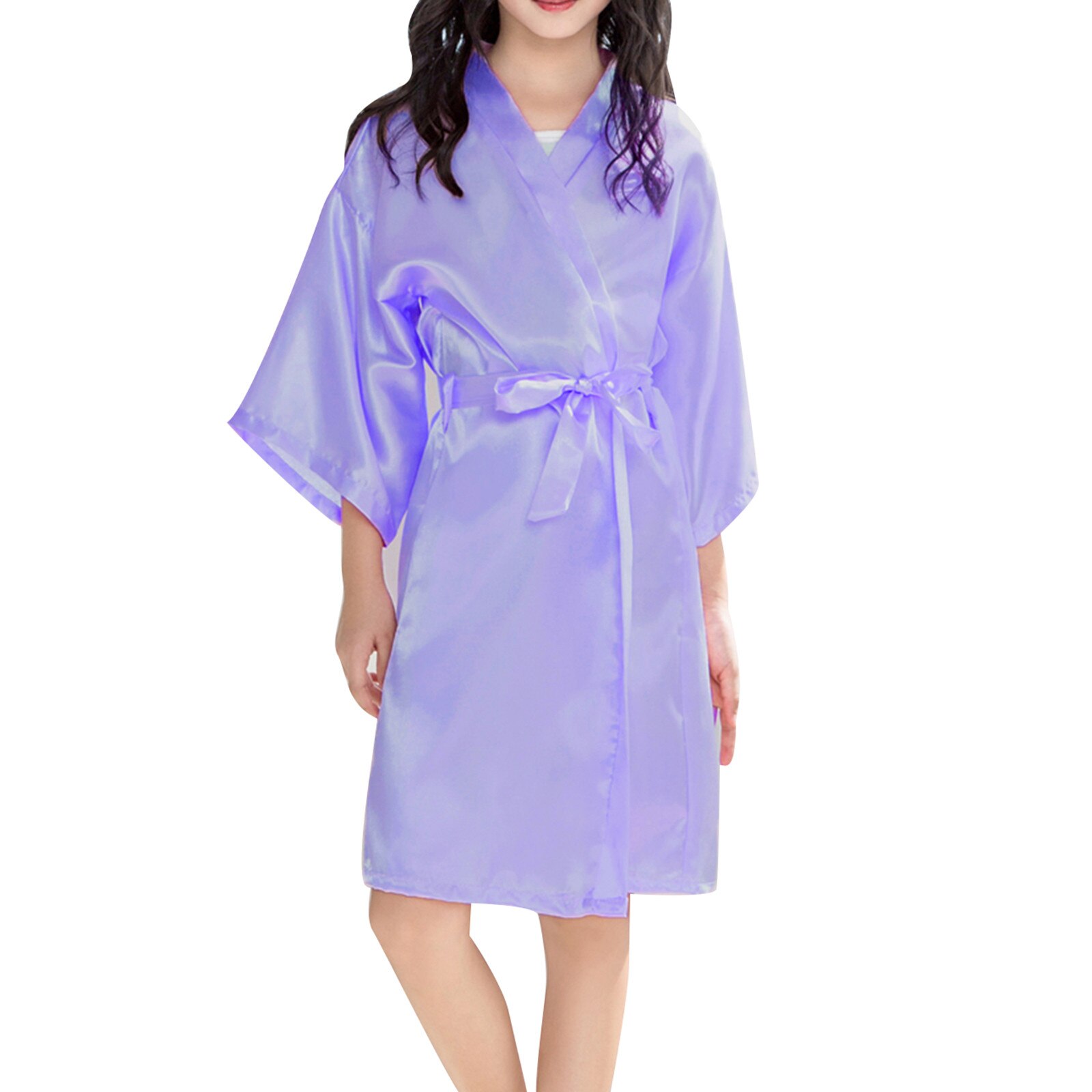 Ropa de maternidad para mujeres embarazadas, Kimono liso de verano, bata de baño, ropa de dormir, abrigo: PP / 6