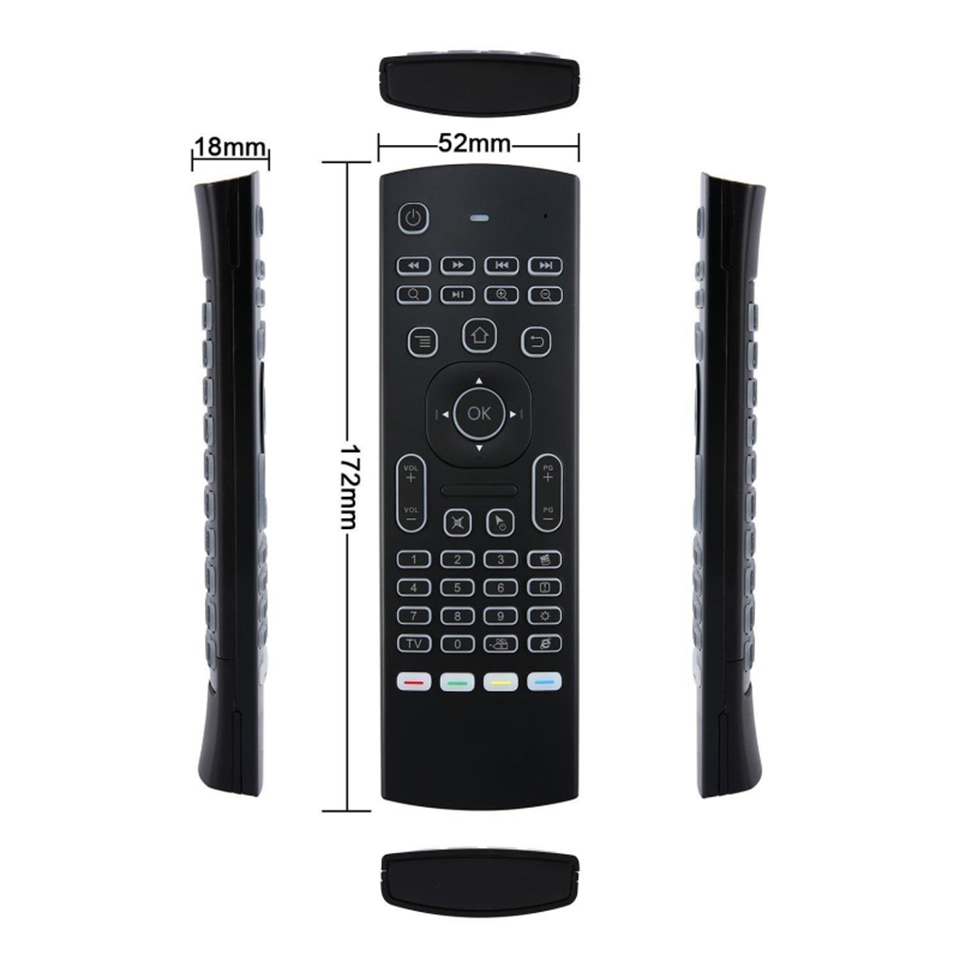 MX3 MX3-L Air Fly Mouse 2.4GHz Wireless Keyboard Remote Control Somatosensory IR Learning Mic for Android TV Box