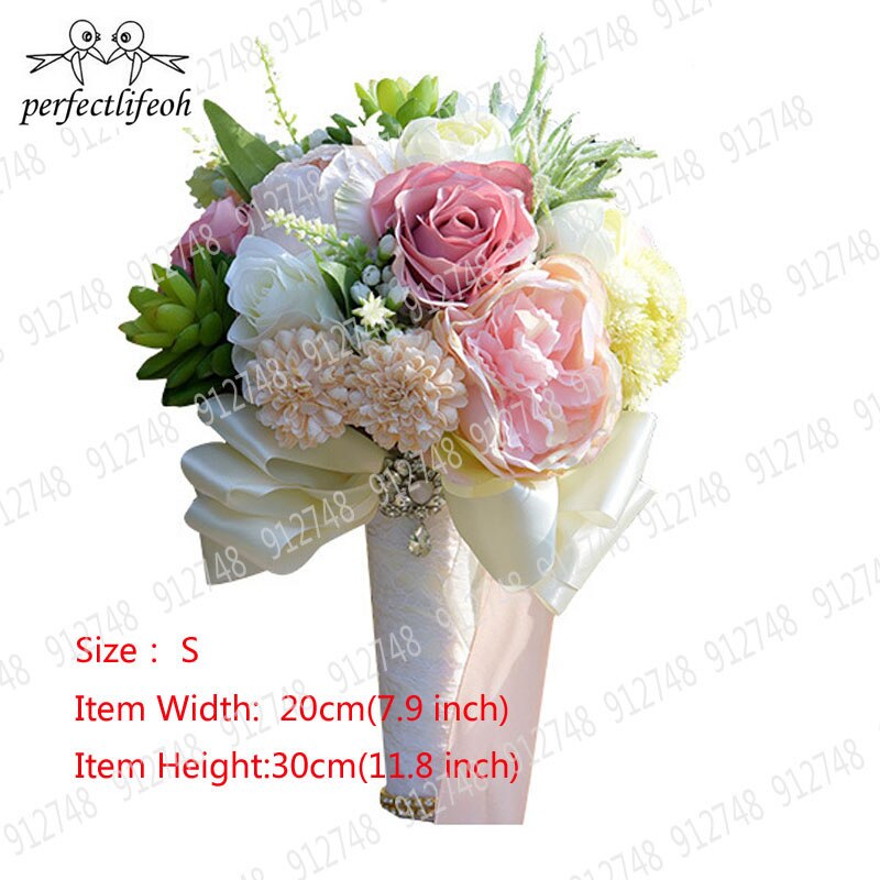 perfectlifeoh Wedding Bouquet Romantic Bridal Bouquet Succulent Plants Bouquet Chic Wedding Flowers Silk Flowers