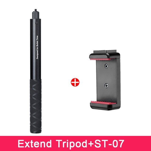 Universal Insta360 One X X2 One R Plus EVO Selfie Stick Bullet Time Handheld Tripod Invisible Selfie Stick Insta 360 Accessories: Selfie Stick w Clip