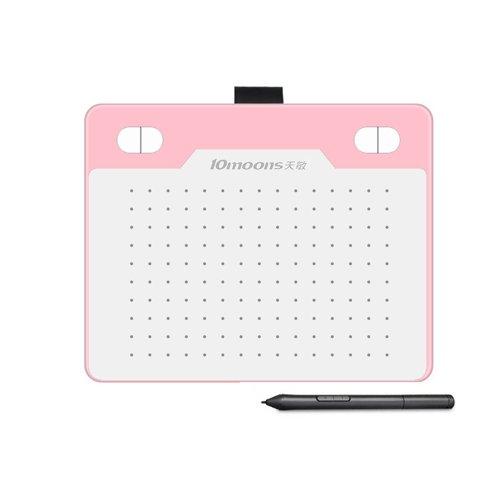 10moons T503 Graphics Tablet Electronic Writing Pad/Board Drawing Tablet with Stylus for Laptop/Android/PC Graphic Tablet: T503 pink