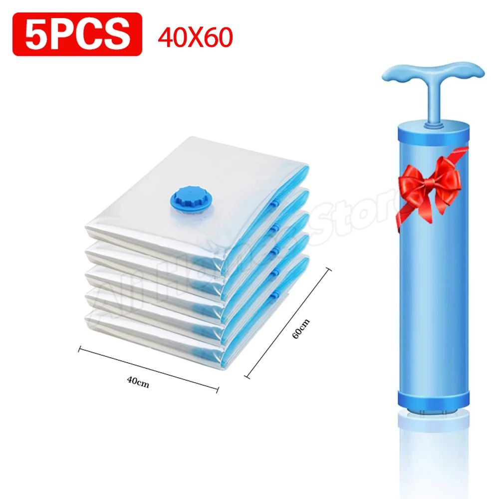 Sacs de rangement sous vide pour le stockage de vêtements en duvet, paquet de compression, couverture de literie, gain de place, sac de voyage, 8 pièces, 5 pièces, 3 pièces