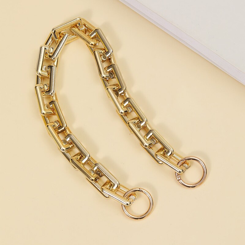 Wszechstronna torebka damska Pasek z łańcuszkiem Szeroki łańcuszek Złota luksusowa modna torba Akcesoria Modna torba na łańcuszku: Default Title