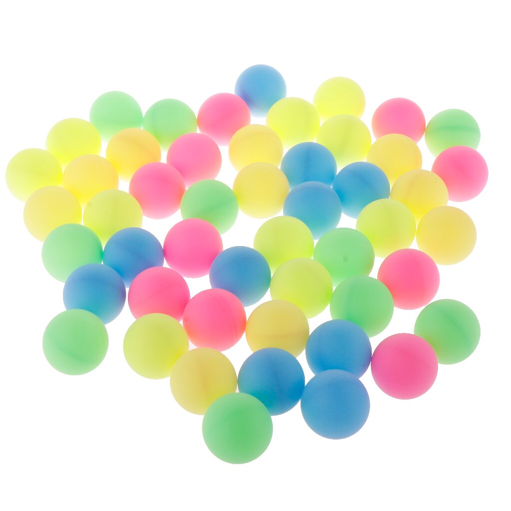 Pack of 50 Ping Pong Balls Multicolor for Multi-ball Training