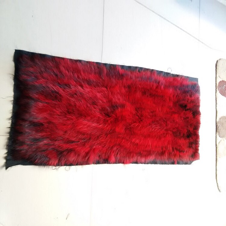 Racoon Bont Pelt Patchwork Wasbeer Pelt Tapijt Dekens Voor Voering Materiaal: 4