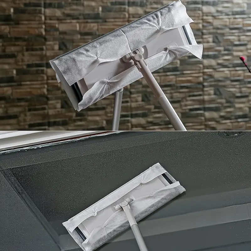 1einstellen Hause Elektrostatische Staub Kollektor Mopp Faltbare Lange Griff Mit Einweg Vakuum Papier Boden Haushalts Reinigung Werkzeug