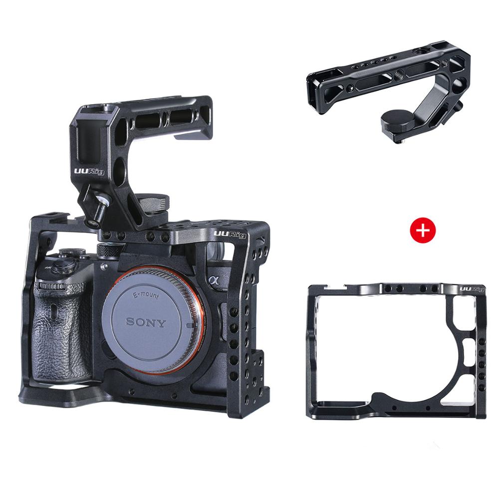 Cage de caméra UURig C-A7III pour Sony A73 A7R3 A7M3 plaque de dégagement rapide Arca Standard avec poignée supérieure: Default Title