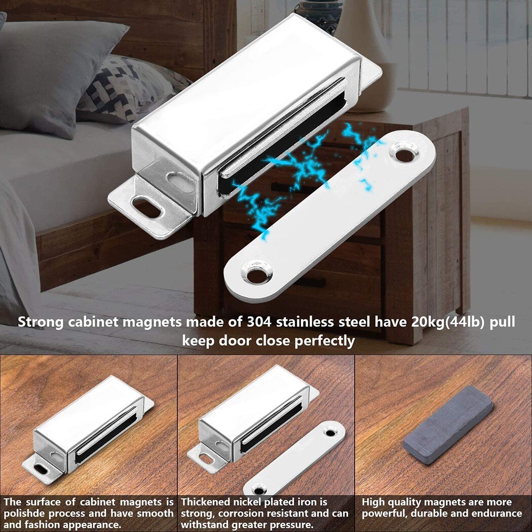 Plastic Door Catch Latch Stainless Steel 7 X 2x1.5cm Cabinet Catch Catch