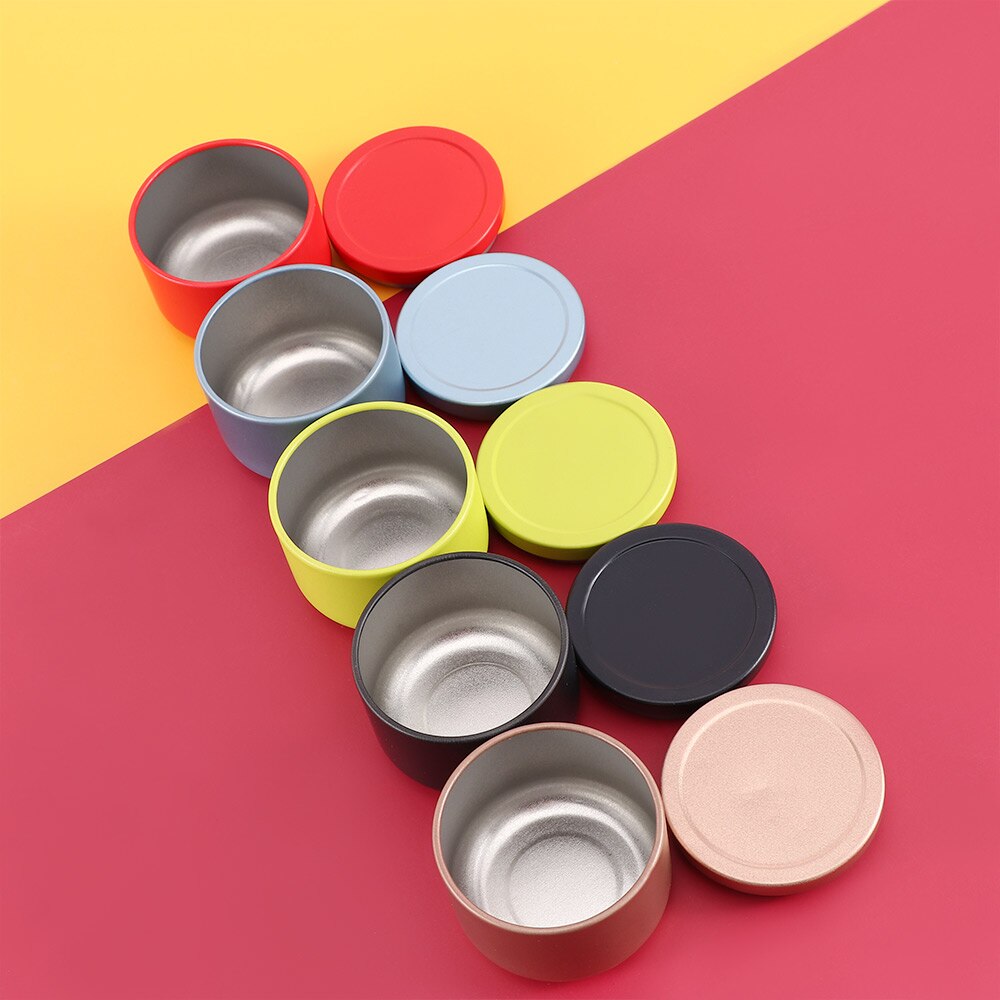 Blikjes snoep thee blikken reizen draagbare bloemen thee verpakking verzegelde blikken metalen trompet zwarte thee klein blikken doosje