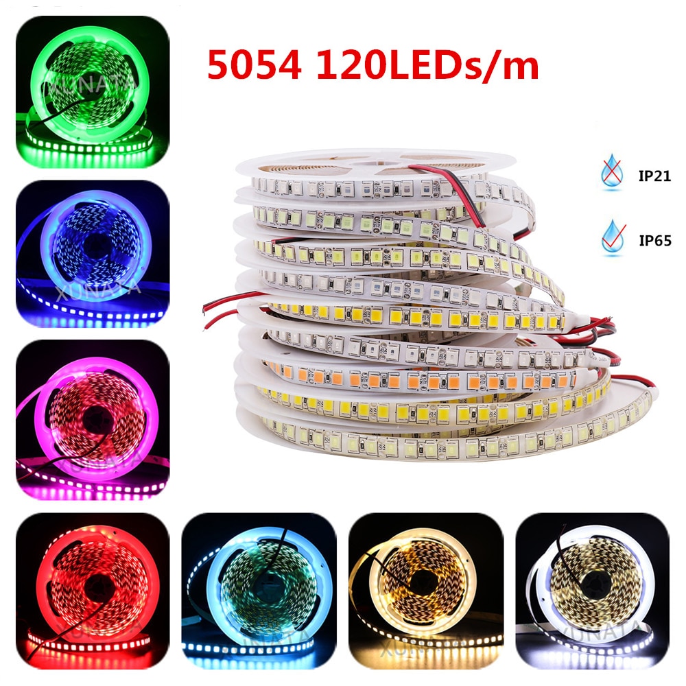 5050 RGB LED Strip 2835 RGB LED Light Strip 5054 Waterdichte Flexibele Tape LED Licht Lamp Voor Indoor Decoratie 5m DC 12V