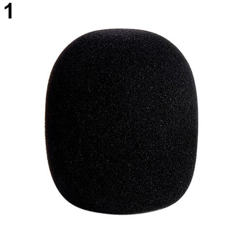Herbruikbare Verdikking Microfoon Spons Deksel Foam Bal Type Mic Voorruit 5 Kleuren Ktv Dj Winddicht Wasbaar Mic Mouw: Black