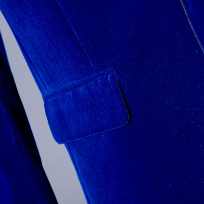Kungsblå herrklänning kavaj herr fest blazers bröllopsfest klänning herr kavaj herr prestanda kostym kavaj slim masculino