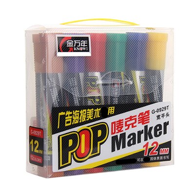 Reklame 6mm/12mm/20mm/30 mmpop mikrofon pen markør pen bred hoved pen: 12 farve 12mm