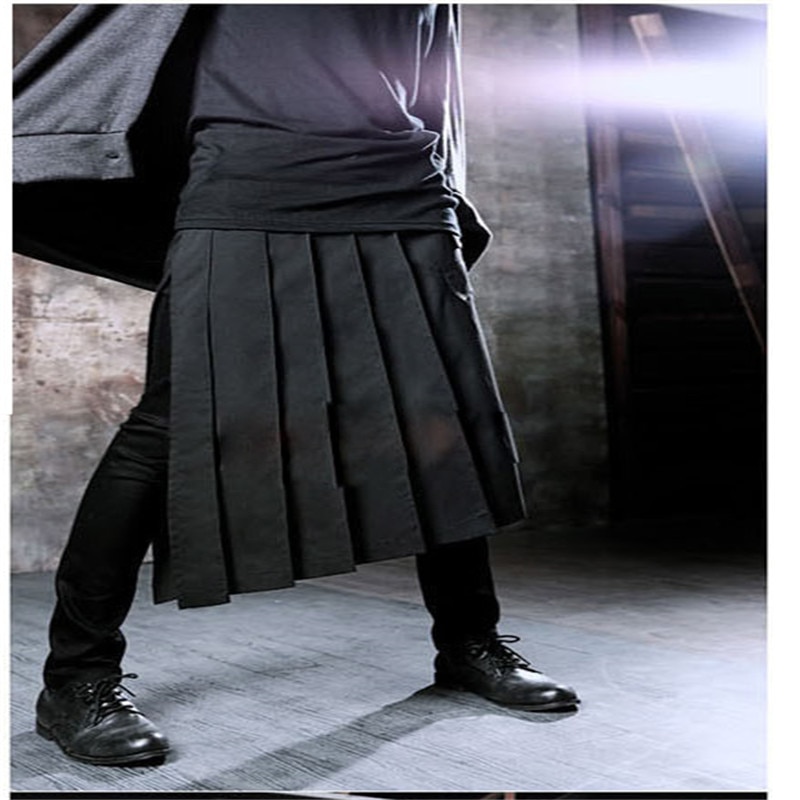 Persoonallisuus mies rento mekot miesten hame rintakuva hame culottes housut miehet plus koko saia masculina housut miehet \x27s pantalon homme