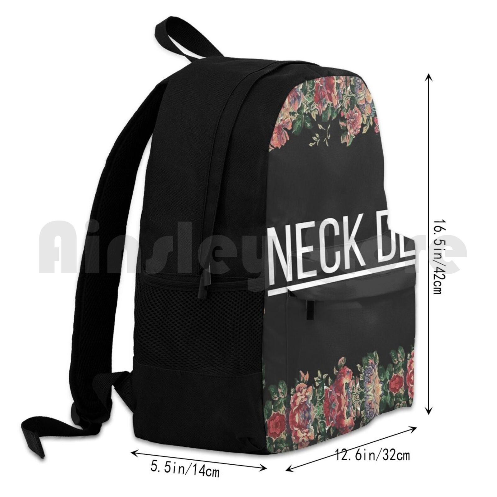 Neck Deep Floral Flag Outdoor Hiking Backpack Waterproof Camping Travel Hopeless Records Pop Punk Neck Deep Lnotgy Punk Tpatp