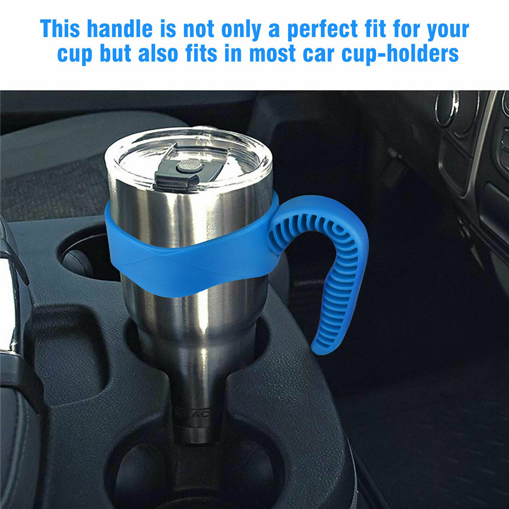 Poignée de gobelet 30 oz pour les rambeurs Yeti, porte-gobelet à poignée Yeti, poignée de tasse de voyage antidérapante sans BPA
