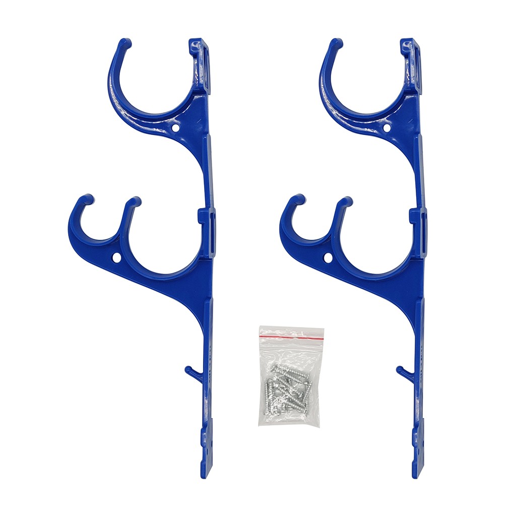 2Pcs Triple-Hook Pool Hangers With Mounting Screws Swimming Pool Cleaning Accessories Triple Hooks Sea Tackle Accessories: Default Title