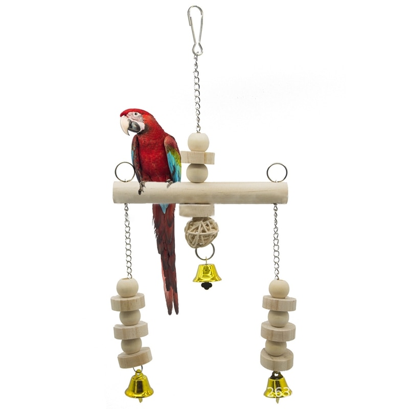Parrot Perch Wooden Funny Natural Handmade Bird Sw... – Grandado