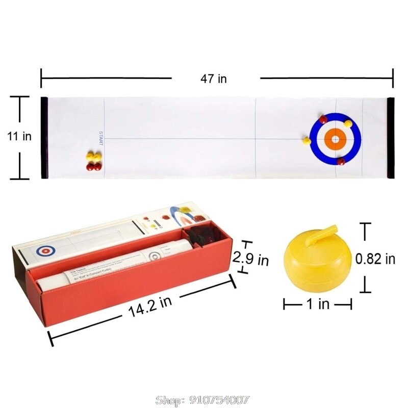 Foldable Mini Curling Table Ball Tabletop Curling Game For Kid Adult Family School Travel Tabletop Culing N02 20