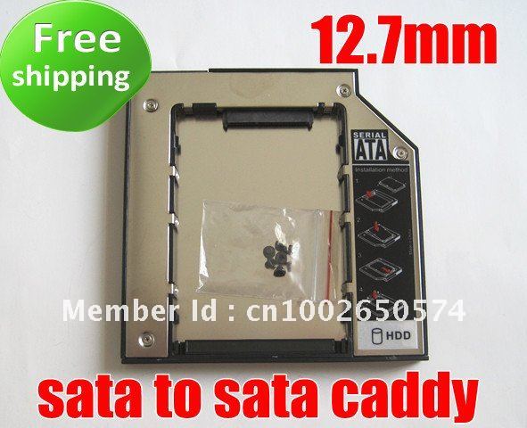 2nd HDD Hard Drive caddy Adapter 12.7mm Universal SATA TO SATA for laptop