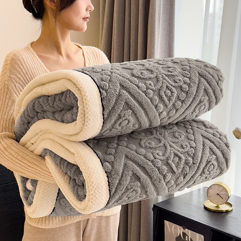 Europese stijl gesneden fluwelen warme deken voor bed Zachte pluizige bankhoes Dekens Super warmte Herfst Winter Gooi deken