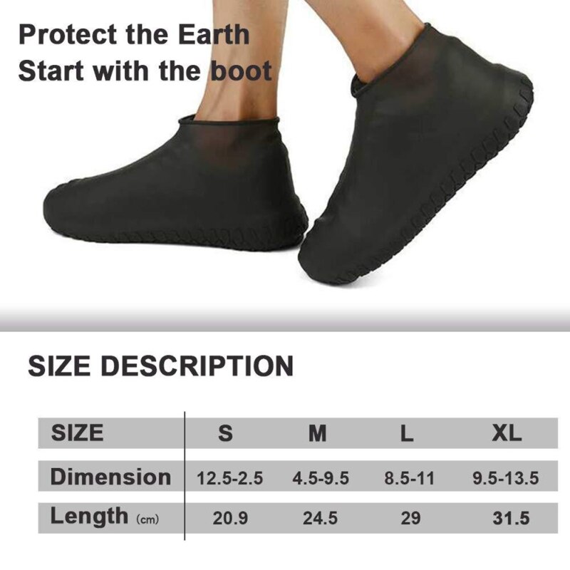 Offre spéciale Réutilisable Couvre-chaussures Anti-Poussière Housse De Pluie Hiver Étape Chaussure Imperméable Couvre-chaussures En Silicone