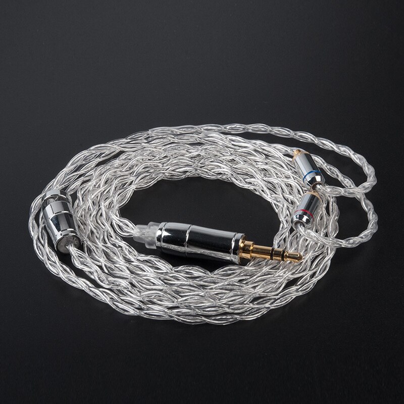 KBEAR limpid 4 Core 4N 99.99% Purity silver earphone cable 3.5/2.5/4.4mm MMCX/0.78mm 2Pin/QDC/TFZ For ZSX BLON BL-03: MMCX 3.5mm