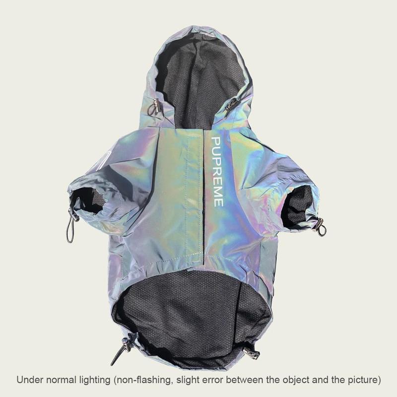 Chubasquero para perro mascota de 8 tamaños, ropa, chaqueta para perro impermeable con capucha, ropa para gato mascota reflectante a prueba de viento, ropa para caminar al aire libre para perro