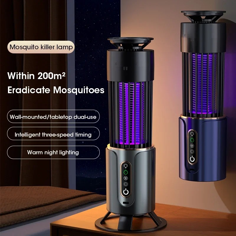 Muggen Killer Lamp Mute Anti-Muggen Lamp Oplaadbare Elektronische Muggen Killer Muggenmelk Timing Modus op drie niveaus