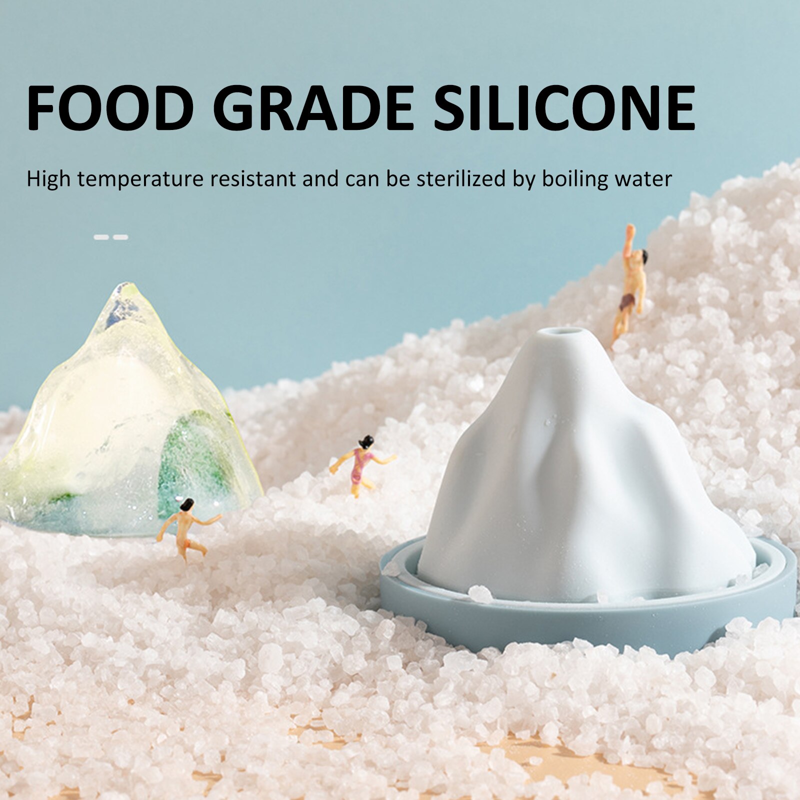 Moule à glaçons en Silicone en forme de montagne, en forme de neige, pour chocolat, glace, cuisson 3D, outil de cuisine pour Cocktail, Pudding, bonbons